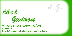 abel gudmon business card